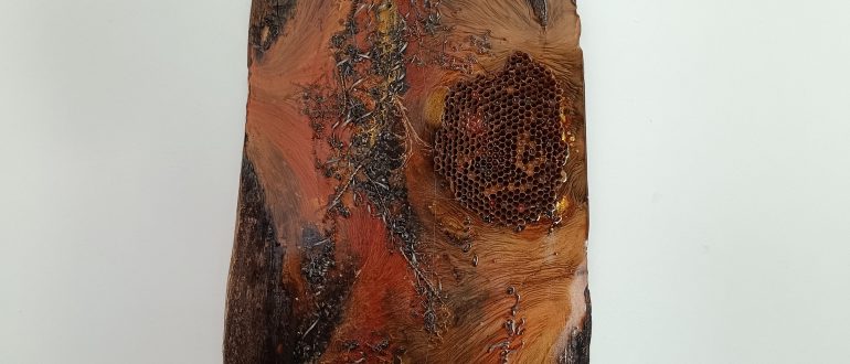 Wandbild „Stahl und Honig“